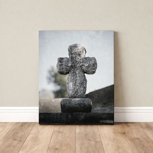 Lisa Russo Fine Art Travel Photography New Orleans Cemetery Cross Print | Moody Gothic Wall Art