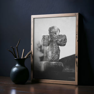 Lisa Russo Fine Art Travel Photography New Orleans Cemetery Cross Print | Moody Gothic Wall Art