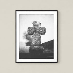 Lisa Russo Fine Art Travel Photography New Orleans Cemetery Cross Print | Moody Gothic Wall Art