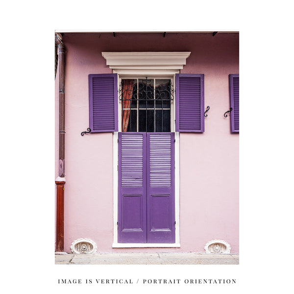 Lisa Russo Fine Art Travel Photography New Orleans | Pink and Purple Window