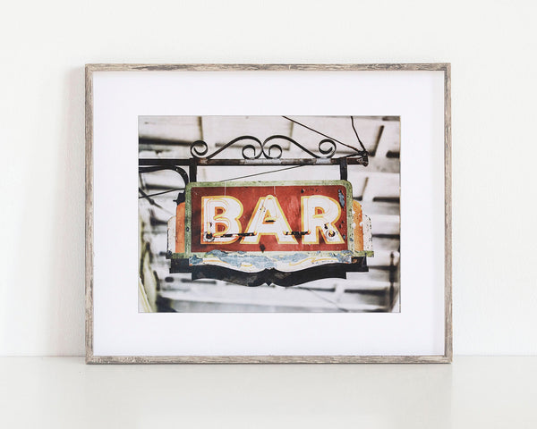 Tujagues Bar Print - New Orleans Photography for Home or Bar Cart