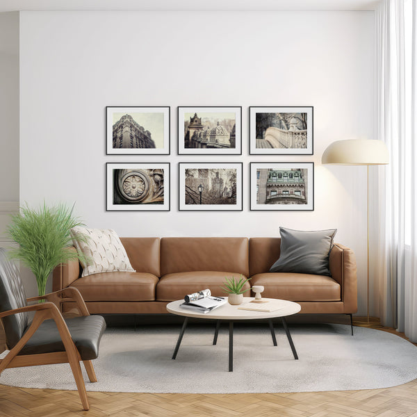 Lisa Russo Fine Art Travel Photography New York City Architecture Art Prints - Set of 6 for Urban Modern Wall Decor