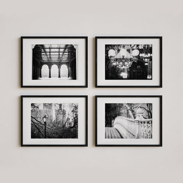 Black and White New York City Art Prints - Set of 4