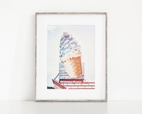 Lisa Russo Fine Art Travel Photography New York | Lake George | Retro Soft Serve Ice Cream Sign