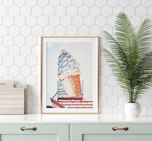 Lisa Russo Fine Art Travel Photography New York | Lake George | Retro Soft Serve Ice Cream Sign