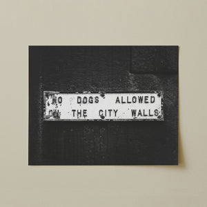 Lisa Russo Fine Art Travel Photography No Dogs Allowed York England Sign Print | Funny British Wall Art