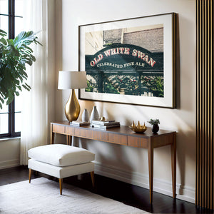 Lisa Russo Fine Art Travel Photography Old White Swan Pub Print | Vintage Pub Sign Wall Art | York England Photography