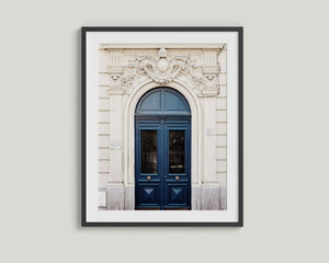 Lisa Russo Fine Art Travel Photography Paris Blue Door Photography Print – French Architecture Wall Art