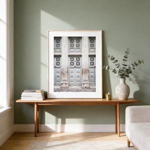 Lisa Russo Fine Art Travel Photography Paris Blue Green Doors French Architecture Photography Print