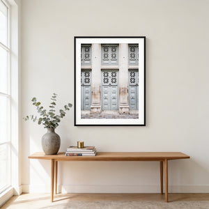 Lisa Russo Fine Art Travel Photography Paris Blue Green Doors French Architecture Photography Print