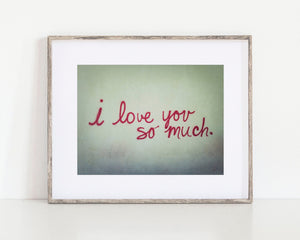 I Love You Graffiti Print - Austin Texas Art for Bedroom or Nursery