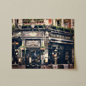 Lisa Russo Fine Art Travel Photography The White Lion Pub | London Architecture Print | Color & Black and White Wall Art