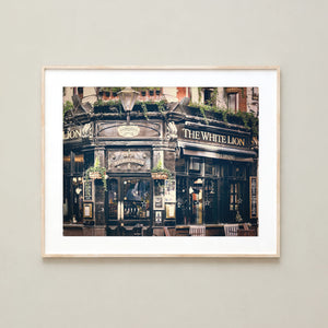 Lisa Russo Fine Art Travel Photography The White Lion Pub | London Architecture Print | Color & Black and White Wall Art