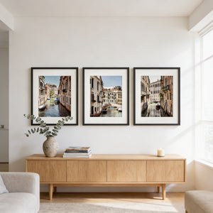 Lisa Russo Fine Art Travel Photography Venice Canal Art Prints - Set of 3 - Italy Landscape Photography
