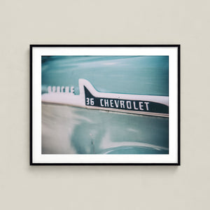 Lisa Russo Fine Art Vintage Car Photography Chevy Apache Vintage Truck Print | Teal Classic Car Wall Art