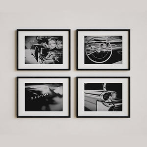 Lisa Russo Fine Art Vintage Car Photography Vintage Cars | Black and White 1950s Mid-Century Modern
