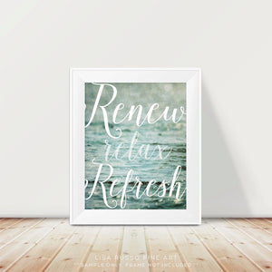 Renew Relax Refresh Quotation Print