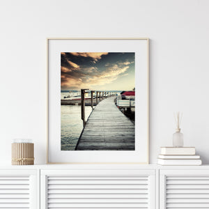 Nautical Wall Art - Sunset Beach House or Cabin Decor