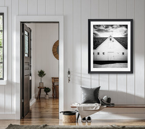 Sunset Barn Vertical Print - Modern Design