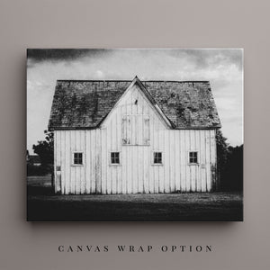 Black & White Barn Print | Rustic Farmhouse Wall Art