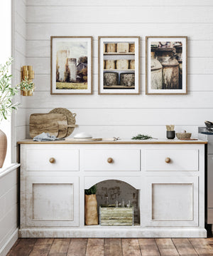 Dairy Farmhouse Kitchen Art Prints Set of 3 - Rustic Country Decor