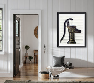 Rustic Black Vertical Pitcher Pump Wall Decor - Bathroom Kitchen Laundry Room