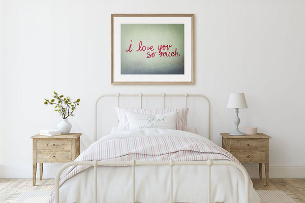 I Love You Graffiti Print - Austin Texas Art for Bedroom or Nursery