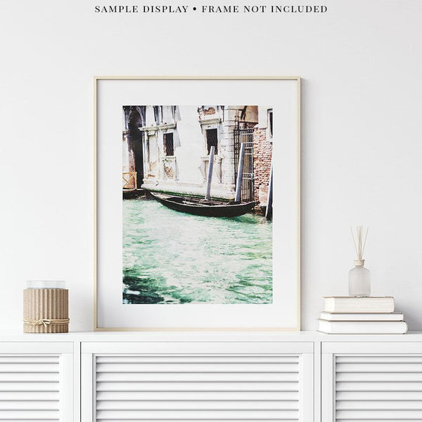 Venice Canal with Iconic Boat Print - Italy Landscape Art for Home Decor