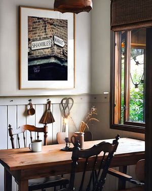 York England Shambles Market Print for Unique Kitchen Decor