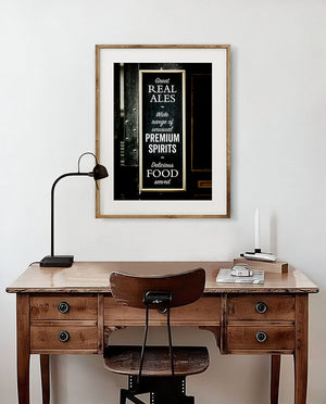 London Real Ales Kitchen Sign Print for Dining Room Decor