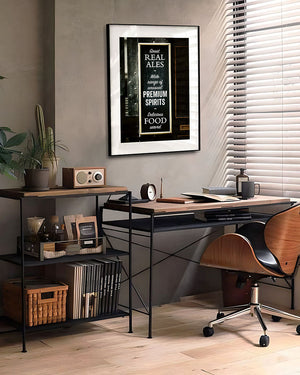 London Real Ales Kitchen Sign Print for Dining Room Decor