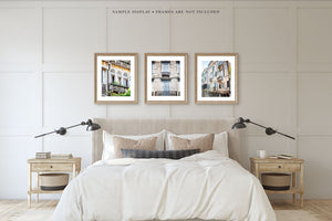 Venice Windows Art Prints Set - Italy Cityscape in Pastel Pink  Blue